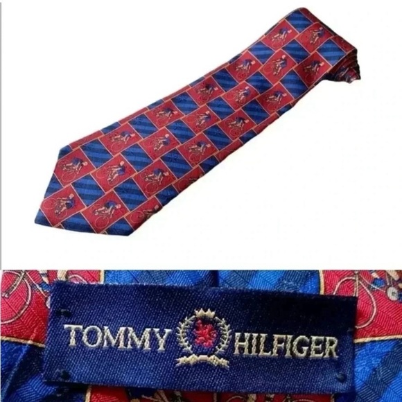 Neck Tie Bundle of Three Tommy Hilfiger Unisex Men's Ties Bicycling Stripes - Picture 2 of 4